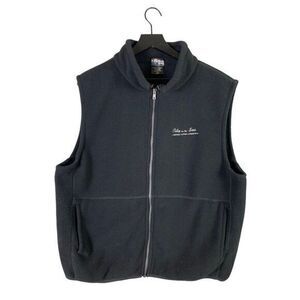 City By The Sea Production Vest Jacket Mens Size Medium‎ Promo Rare Zip Black